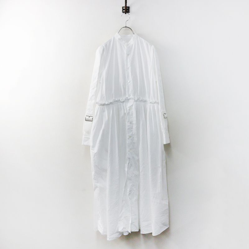 ノワール ケイニノミヤ noir kei ninomiya ベルトスリーブ ギャザー ドレス S|オフホワイト COMME des GARCONS【2400015079165】