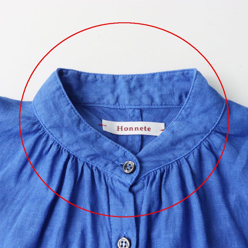 ポーランド製 オネット Honnete 染色加工 ハーフスリーブノーカラー