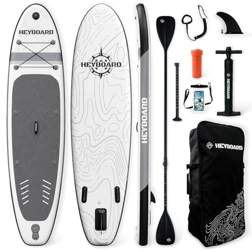 ★新品★HeyBoard supボード スタンドアップパドルボード インフレータブル パドルボード 安定性 滑り止め 初心者 SUPセット 320cm(長さ)×81cm(幅)×15cm(厚さ) Dリング付き d365c785