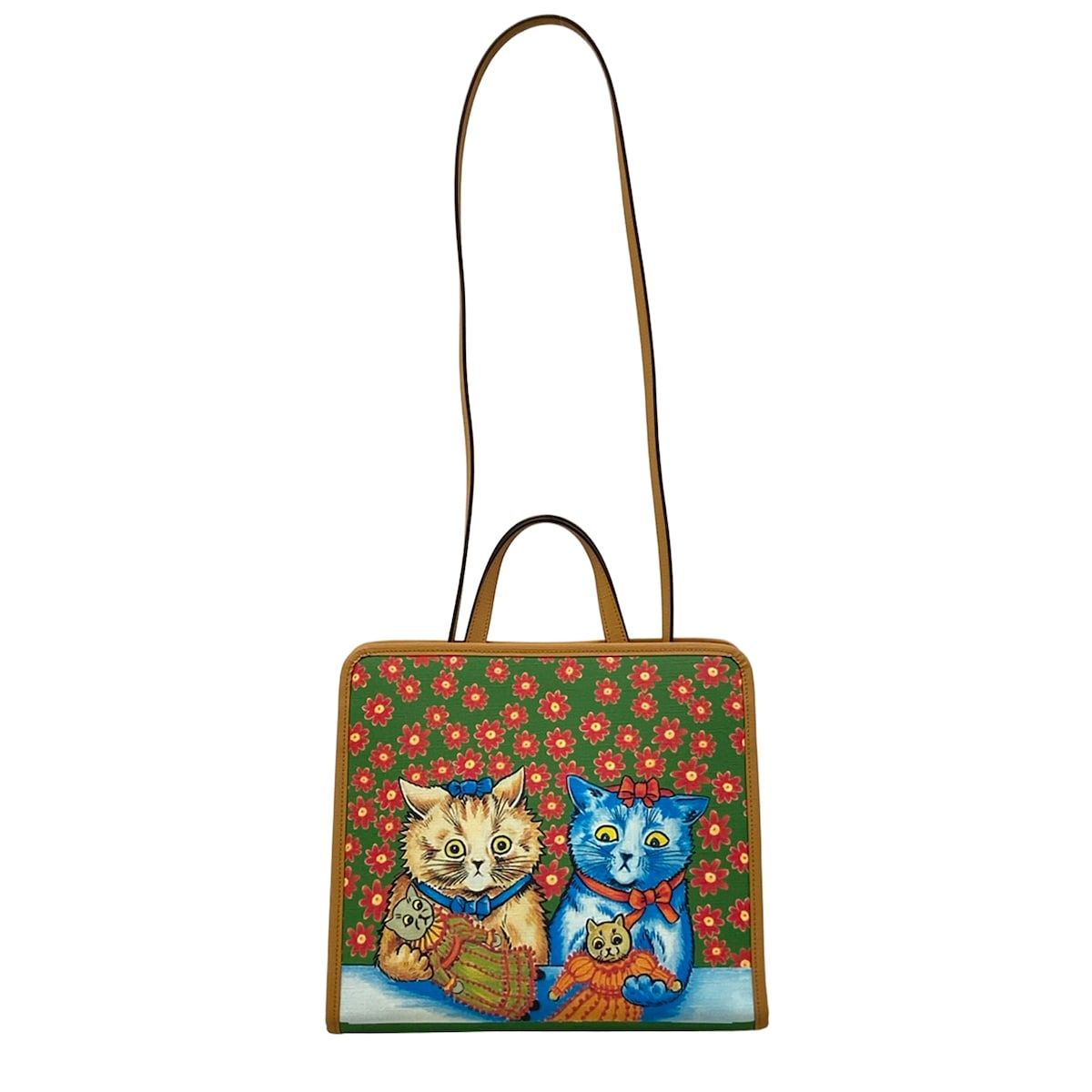 GUCCI(グッチ) トートバッグ GGプラス・GGスプリーム 630542 グリーン×ブラウン×マルチ レザー
