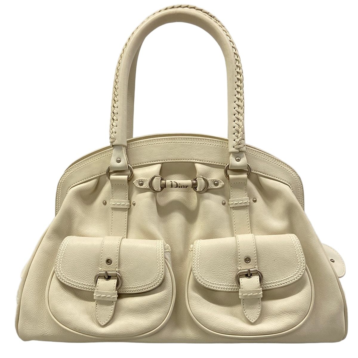 DIOR/ChristianDior(ディオール/クリスチャンディオール) ハンドバッグ マイディオールフレームバッグ アイボリー レザー