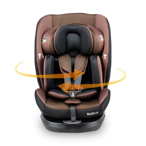 Nebioネビオ ISOFIX＋テザーベルトで足下広々チャイルドシート 新生児 0歳?12歳頃まで R129適合 ベビーグッズ 出産祝い リクライニング 360°回転式 洗える 取付簡単 ISOFIX テザーベルト ターンピットF-TTpms 30,800円