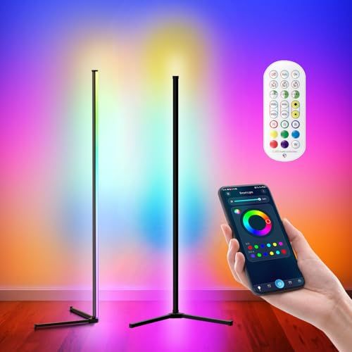 フロアライト RGB フロアランプ 間接照明 リモコン付き USB式 高さ142cm 照明スタンド おしゃれ タイマー機能 LED スタンドライト 寝室 floor light コーナーライト 音声同期機能付き APP対応 floor lamp 北欧 国内発送