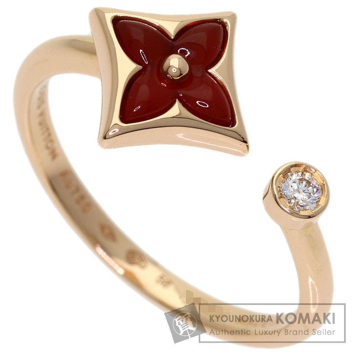 LOUIS VUITTON ルイヴィトン スターブロッサム ミニ カーネリアン ダイヤモンド #56 リング・指輪 K18PG レディース [中古] 125,895円