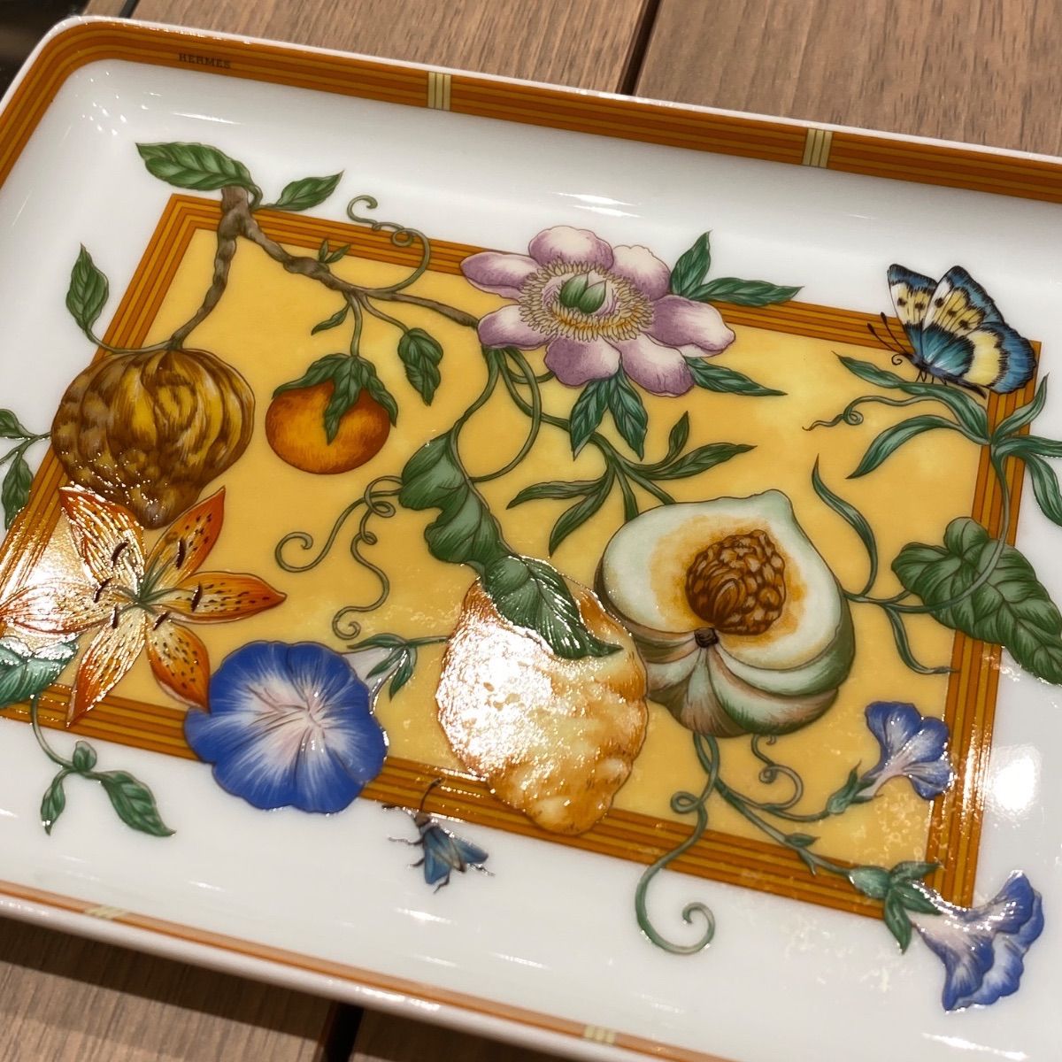 エルメス　シエスタ　スクエアプレート　幅約16.1cm 新K8-0730☆