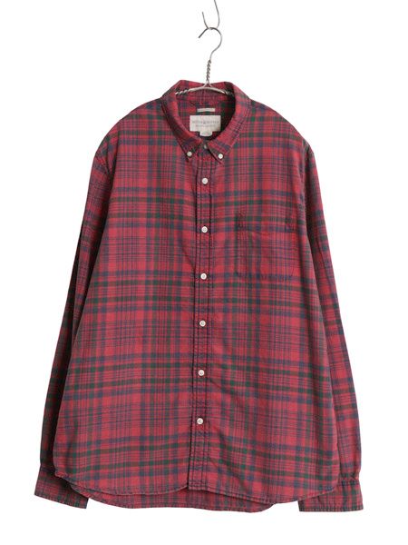 デニムu0026サプライ ラルフローレン チェック 長袖 ボタンダウン シャツ メンズ XL ポロ REGULAR FIT オックスフォード ポケット 大きいサイズ