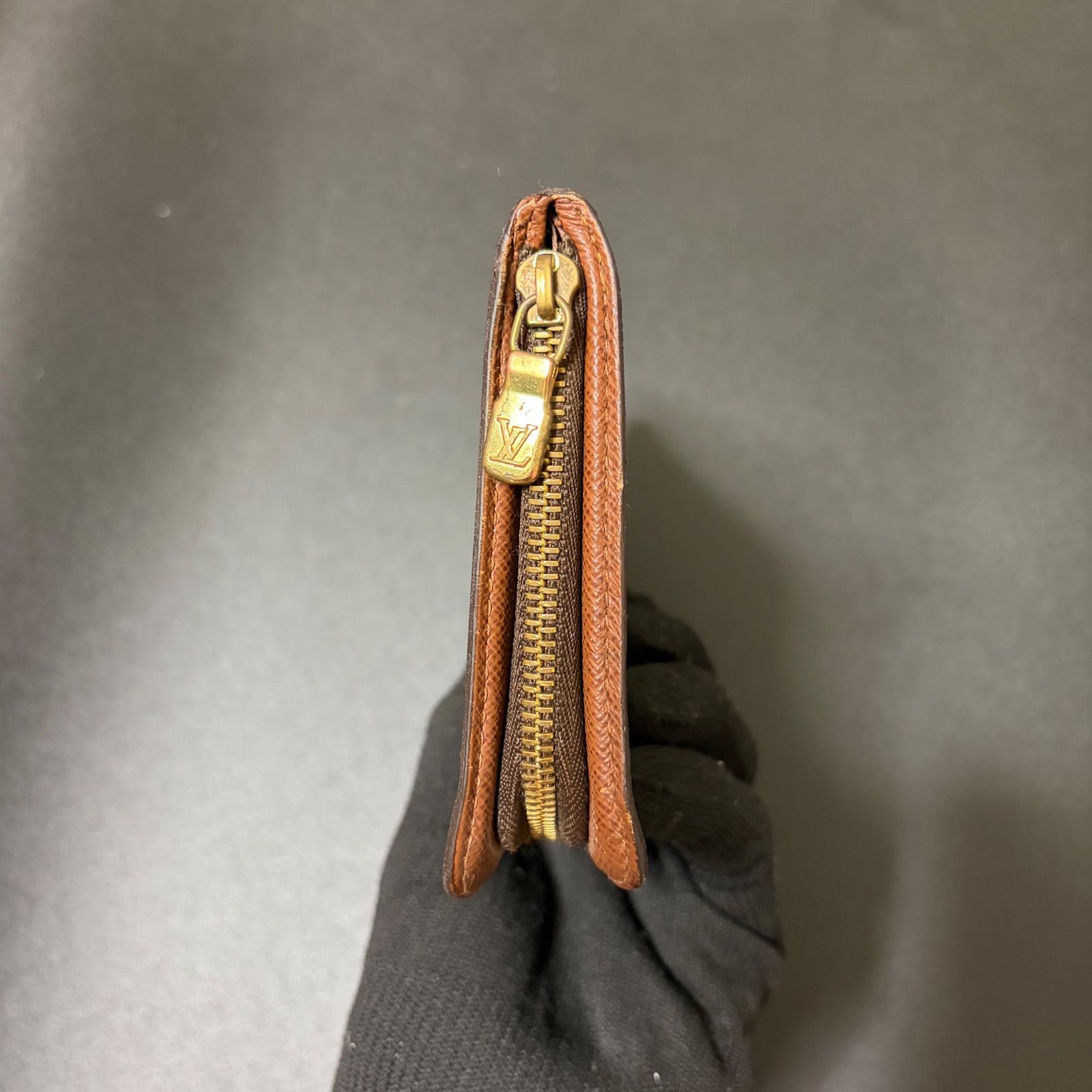 ジャンク品】 ルイヴィトン モノグラム ポルトモネ ジップ 長財布 230
