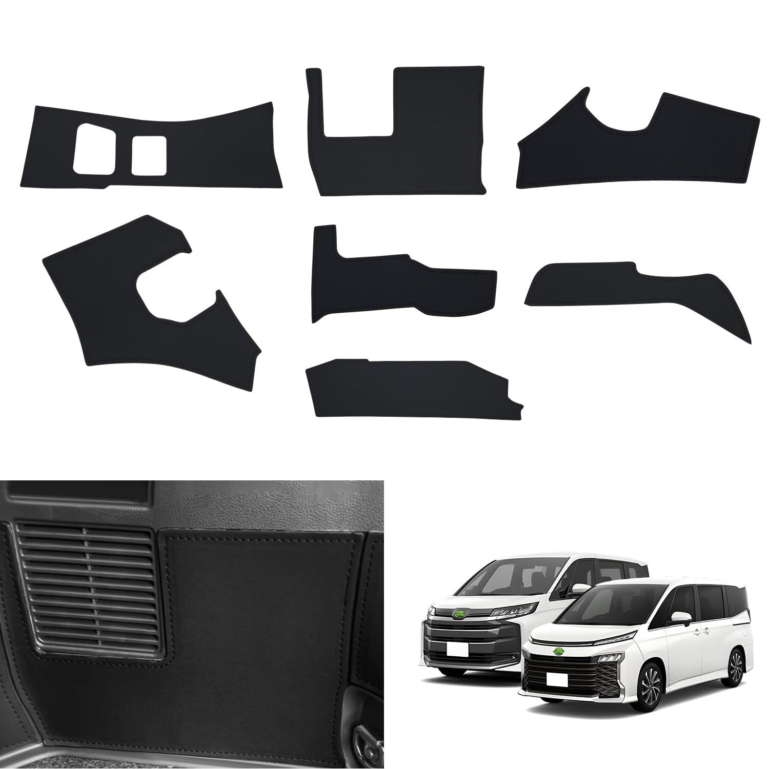 Cartist 新型 ヴォクシー90系 ノア90系 に適用 ラゲッジルームガード キックガード プロテクター 保護 VOXY90 NOAH90 90系 2022年1月-現行 カスタム 車種専用設計 トリムカバー PUレザー 汚れ防止 キズ防止 a131e7dd