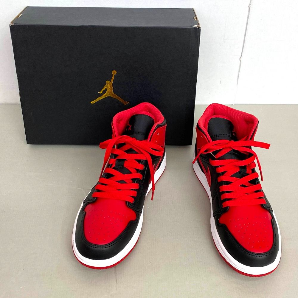 03w28218【箱付き】Nike Air Jordan 1 Mid Bred Toe ナイキ エアジョーダン1 ミッド ブレッドトゥ 26.5cm メンズ スニーカー DQ8426-060 8,580円