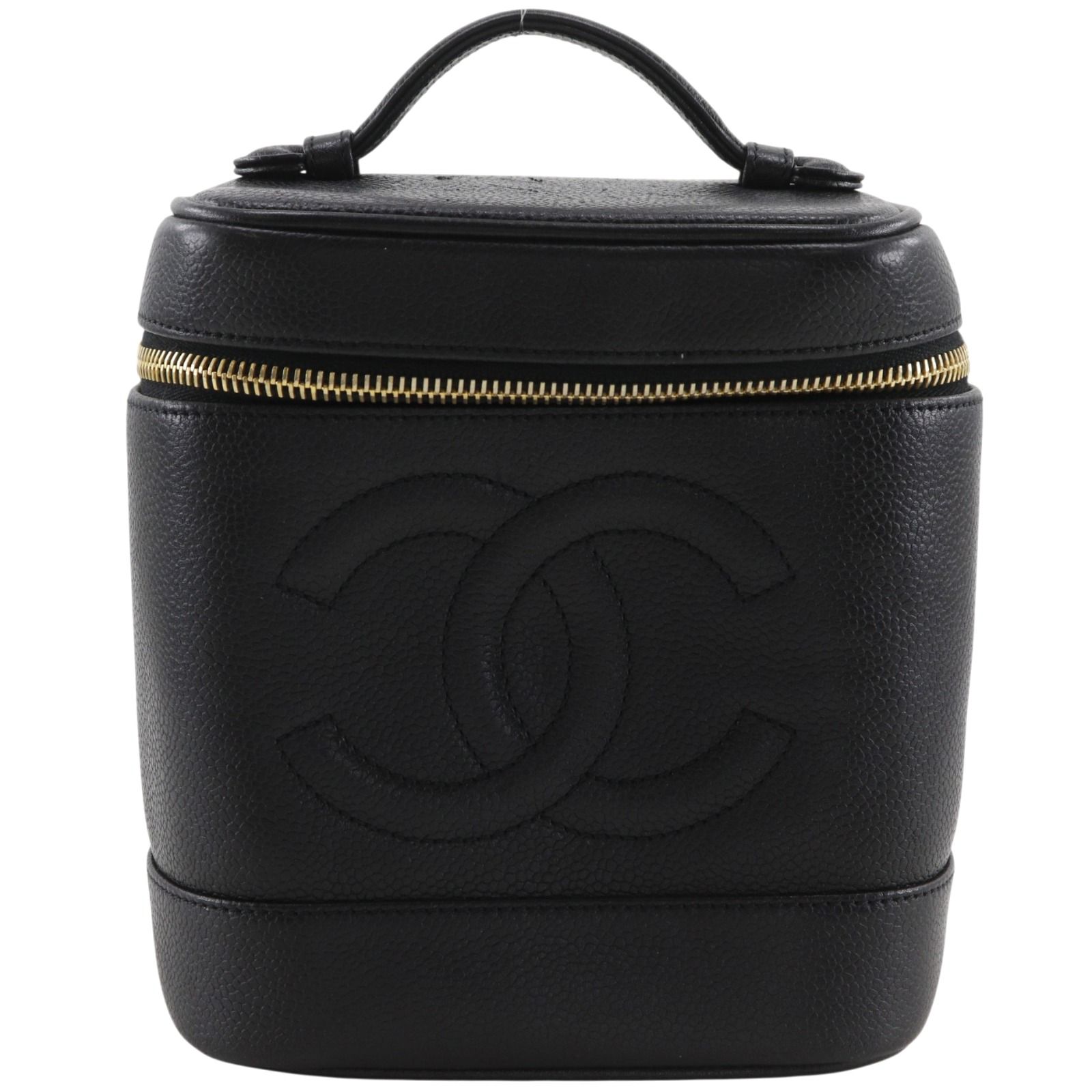 【CHANEL】シャネル ココマーク A01998 キャビアスキン 黒 レディース バニティ