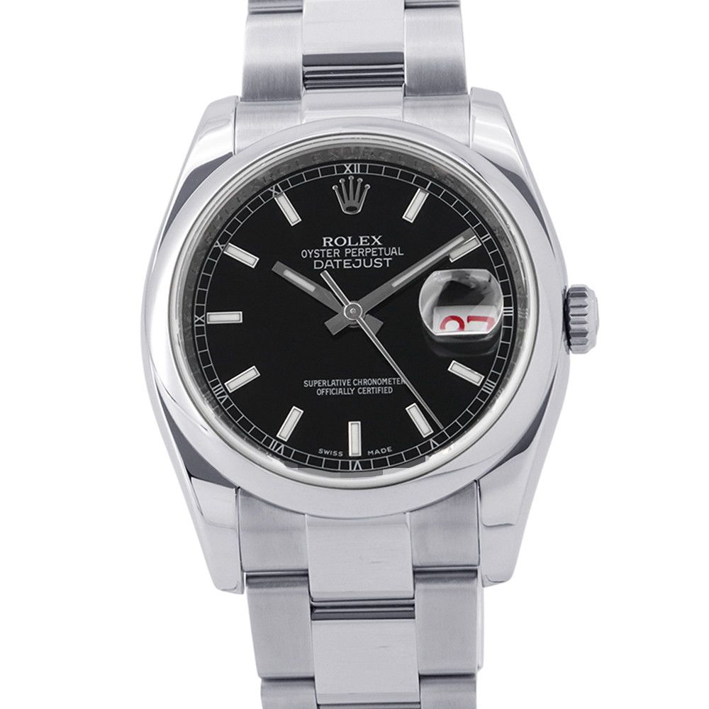 ロレックス デイトジャスト36 黒文字盤 Z番 116200 ROLEX 腕時計 ロレックス デイトジャスト36 M番 116200 ROLEX 腕時計 黒文字盤