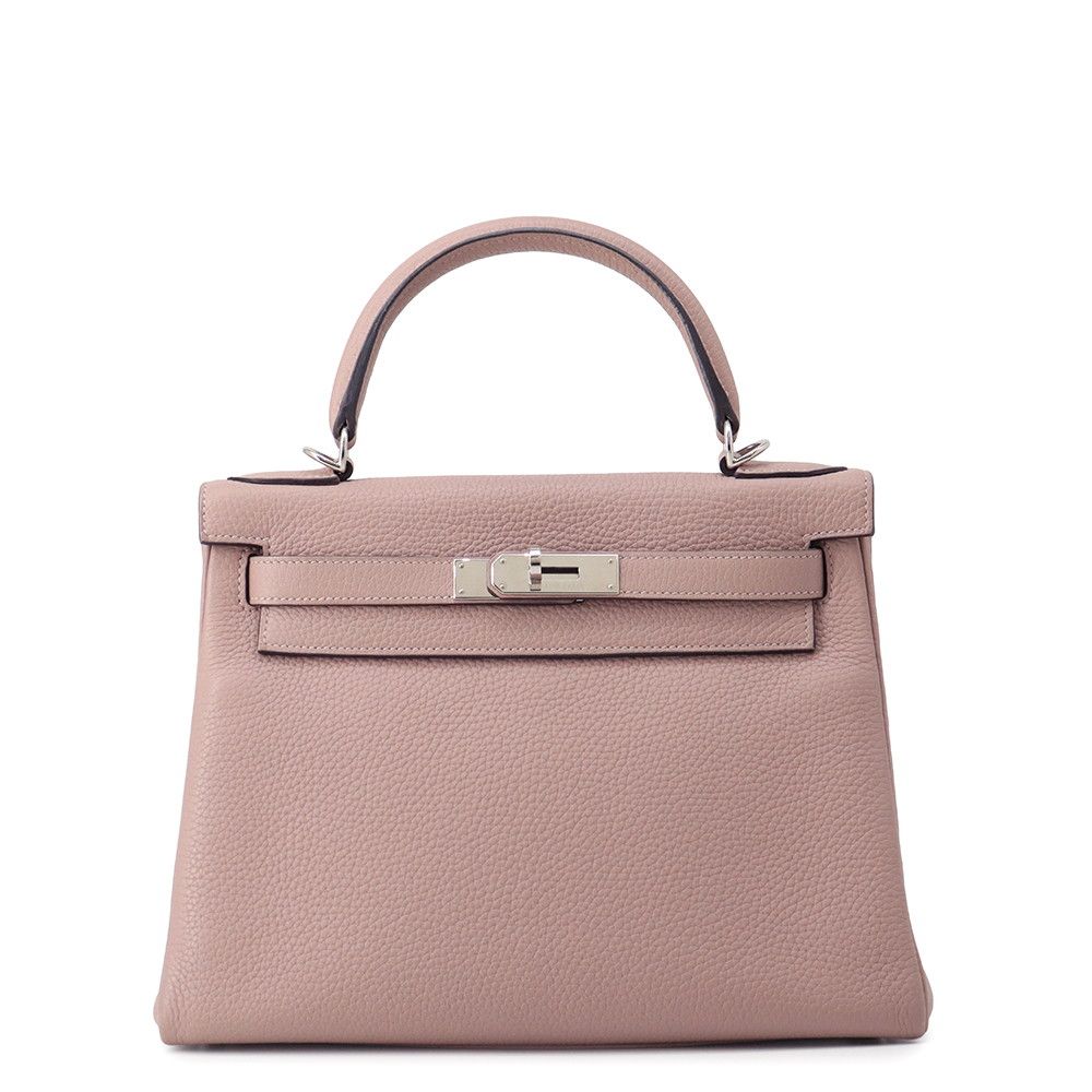 エルメス ハンドバッグ ケリー28 内縫い グリシーヌ/シルバー金具 トゴ X刻印 HERMES Kelly 2wayバッグ グリシン 825,930円