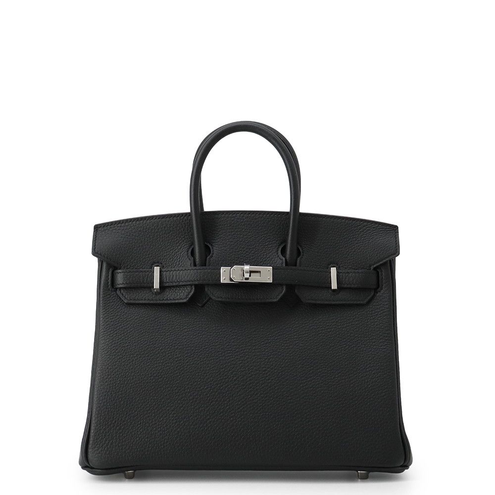 エルメス バーキン25 ブラック/シルバー金具 トゴ Y刻印 HERMES Birkin ハンドバッグ 黒 1,550,430円