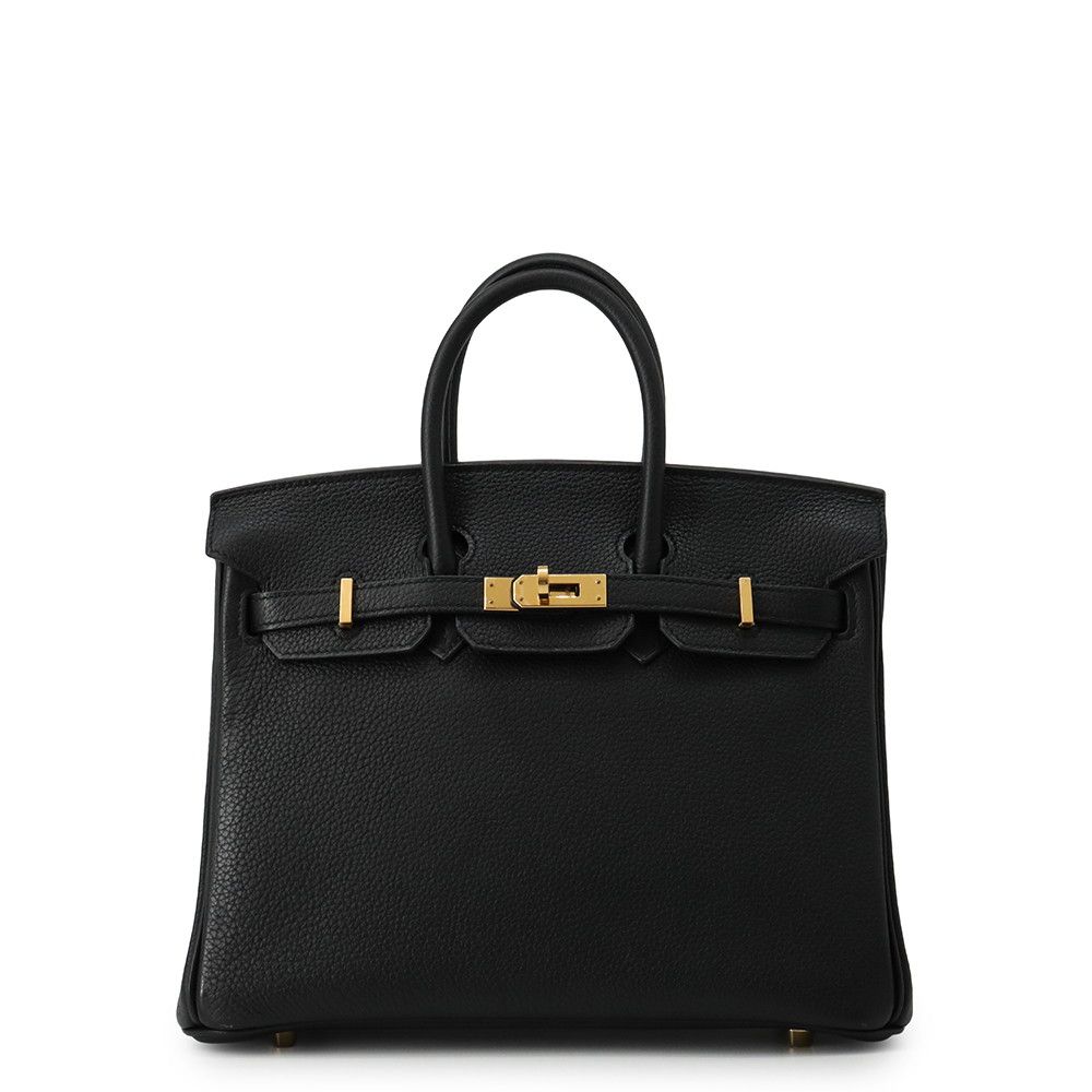 エルメス バーキン25 ブラック/ゴールド金具 トゴ C刻印 HERMES Birkin ハンドバッグ 黒
