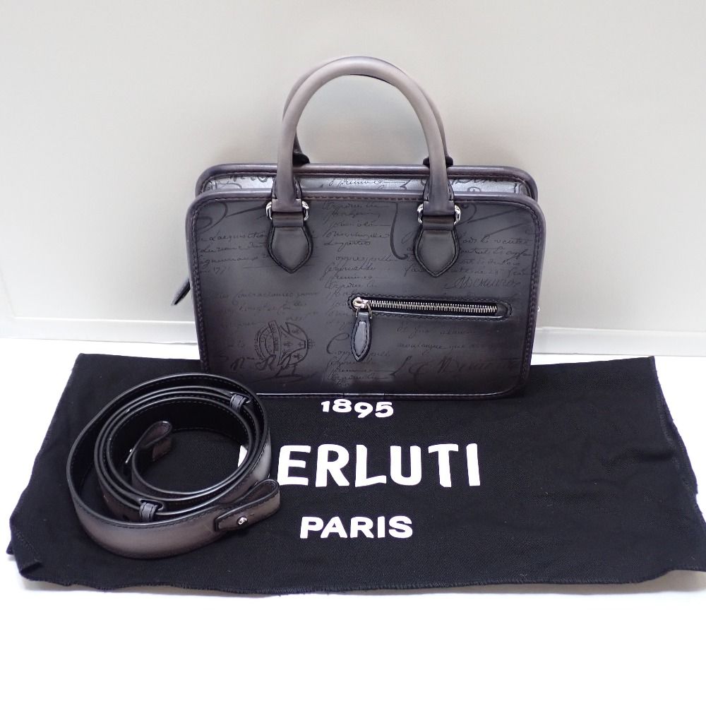 Th1017502 ベルルッティ アンジュール ガリバー メッセンジャー カリグラフィ ショルダーバッグ 2way メンズ Berluti 良好・中古 Th1017502 ベルルッティ アンジュール ガリバー メッセンジャー
