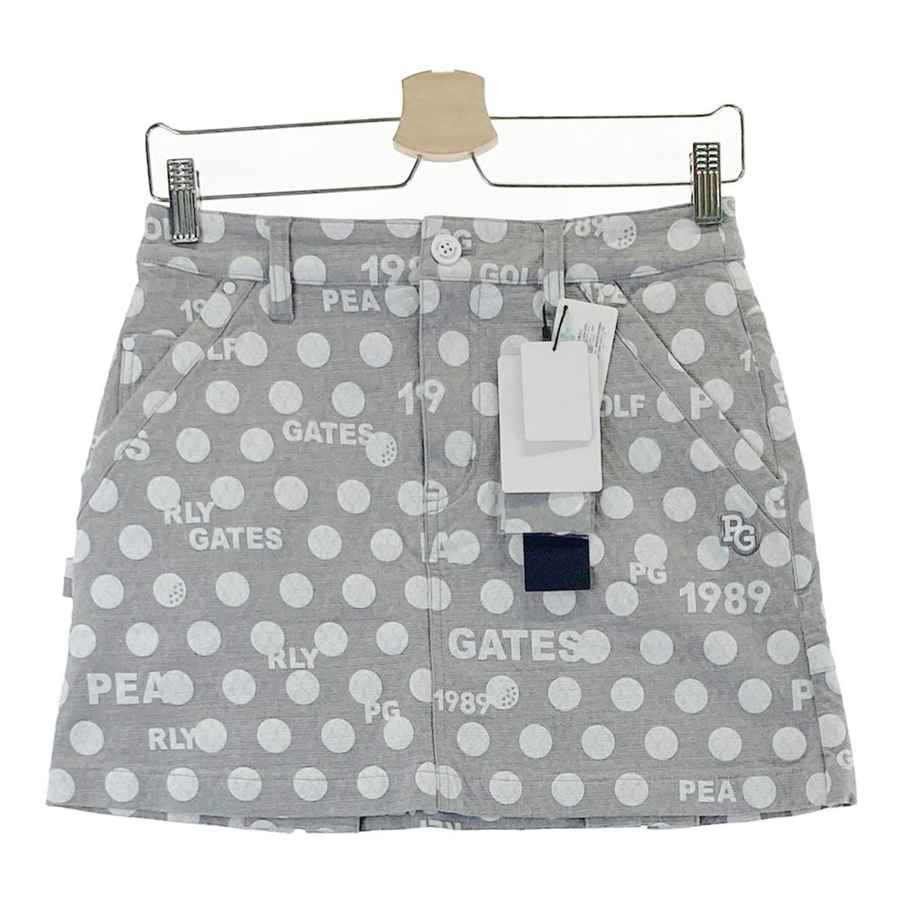 サイズ：0 PEARLY GATES パーリーゲイツ 055-2234120 ストレッチスカート ドット柄 グレー系 [240101745847] ゴルフウェア レディース ストスト