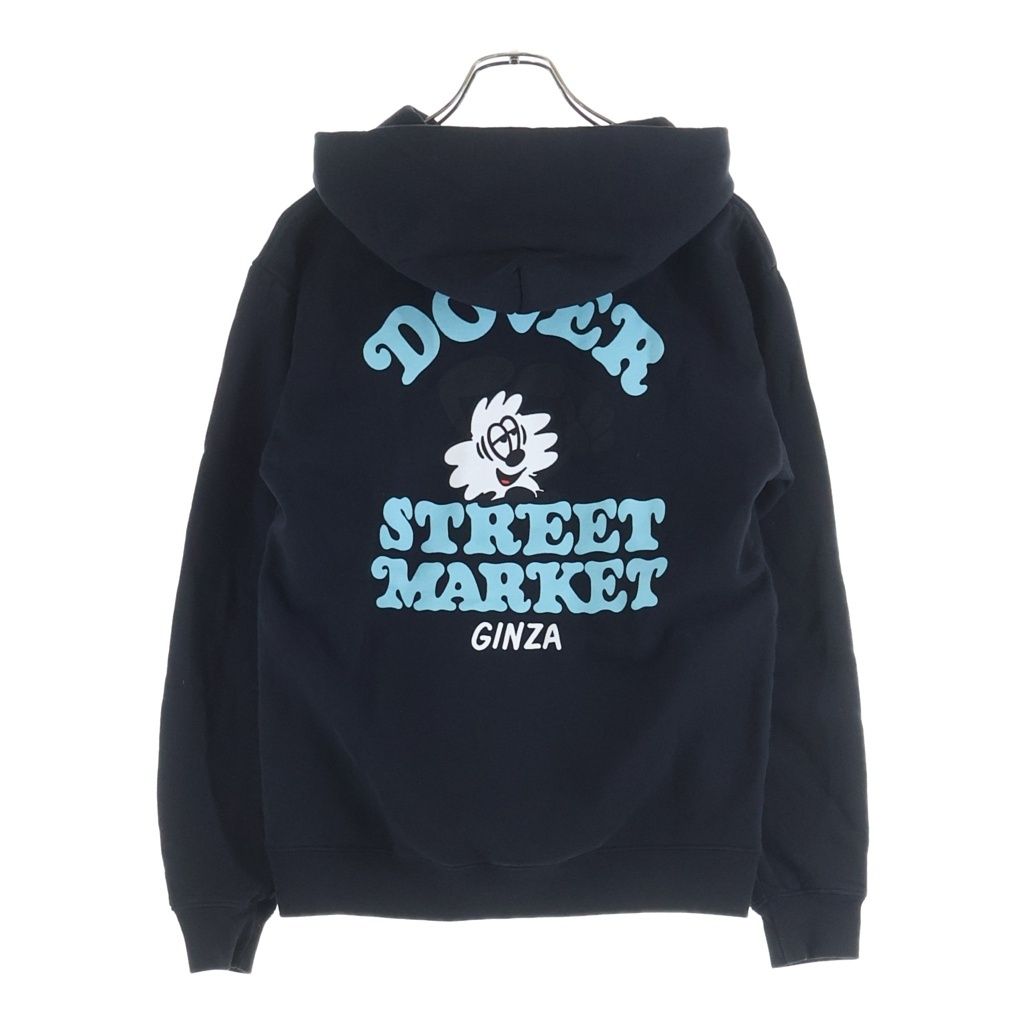 VERDY (ベルディ) ×DOVER STREET MARKET GINZA ドーバーストリートマーケット銀座 フロントプリント プルオーバースウェットパーカー フーディー ブラック 8,633円