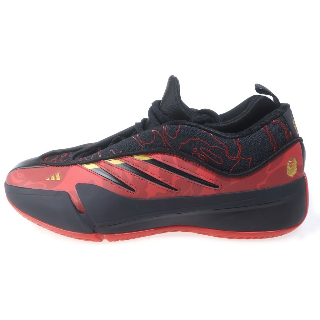 adidas (アディダス) ×A BATHING APE Dame 9 Better Scarlet アベイシングエイプ デイム ベタースカーレット ローカットスニーカー レッド/ブラック US10/28cm IH0786