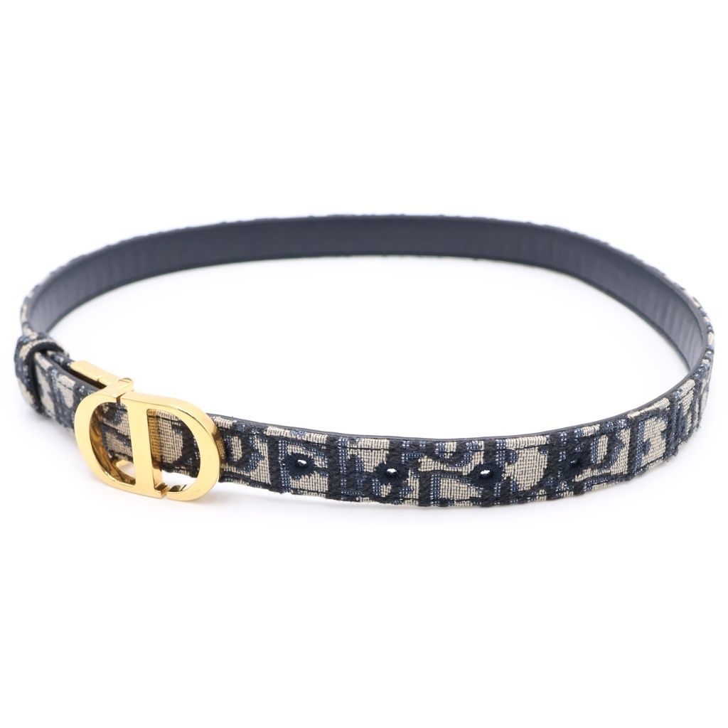 Christian Dior (クリスチャンディオール) 30 Montaigne Reversible モンテーニュ リバーシブル ベルト ネイビー/ホワイト B0178UWEO B0178UWEO
