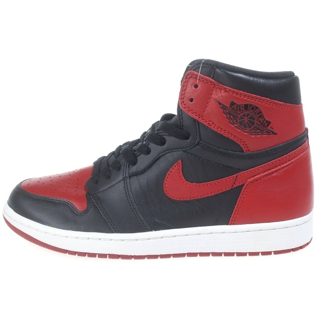 NIKE (ナイキ) AIR JORDAN1 RETRO HIGH OG BRED BANNED エアジョーダン1 レトロ ブレッド バンド ハイカットスニーカー ブラック/レッド US9.5/27.5cm 555088-001 36,394円