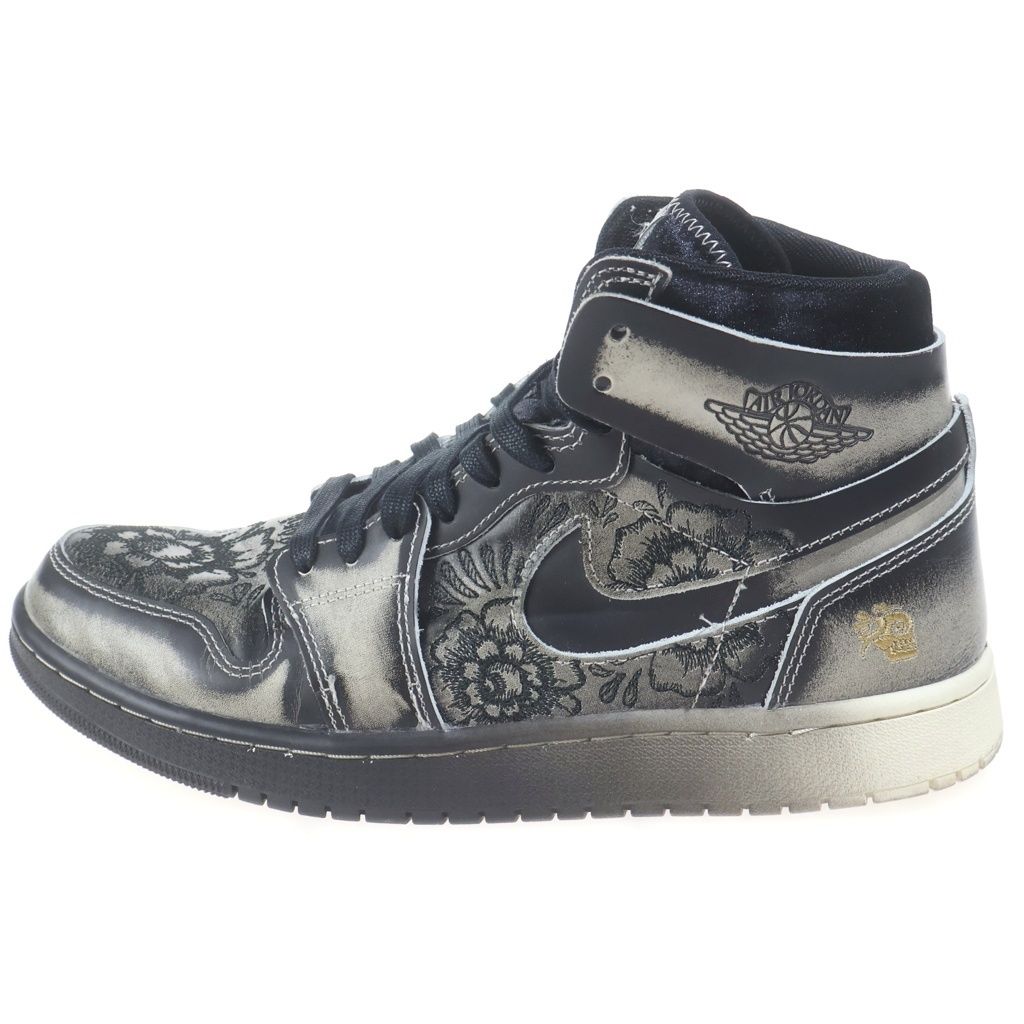 NIKE (ナイキ) AIR JORDAN1 HIGH ZOOM CMFT 2 DIA DE MUERTOS FQ8155-010 エアジョーダン1 ディア デ ムエルトス ハイカットスニーカー ブラック/ブラウン US9.5/27.5cm