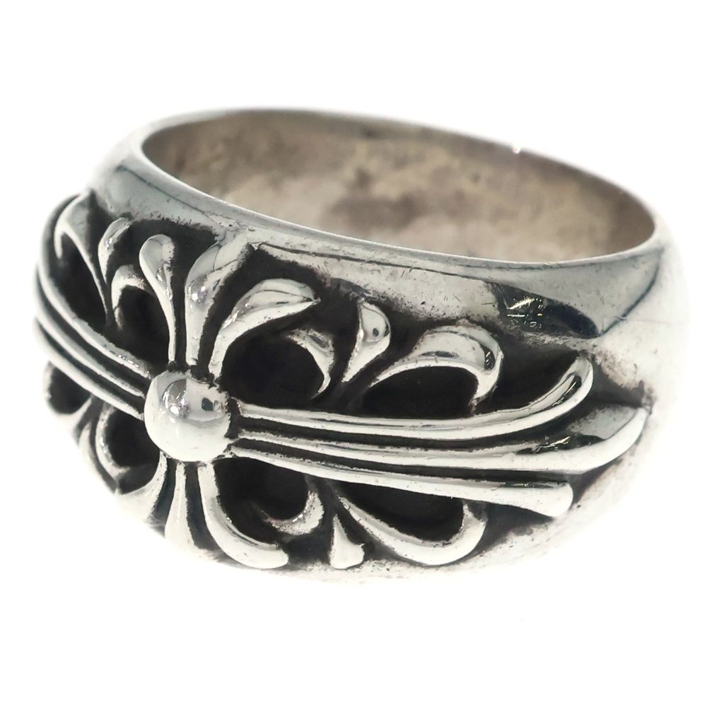 CHROME HEARTS (クロムハーツ) FLRL CRS フローラルクロス リング シルバー BCA346 -