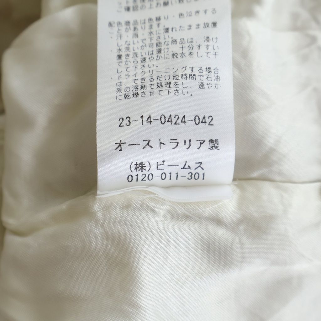 Song for the Mute (ソングフォーザミュート) 17SS シアー チェッカー ジャガード クルーネック長袖Tシャツ ロングスリーブカットソー アイボリー 23-14-0424-042