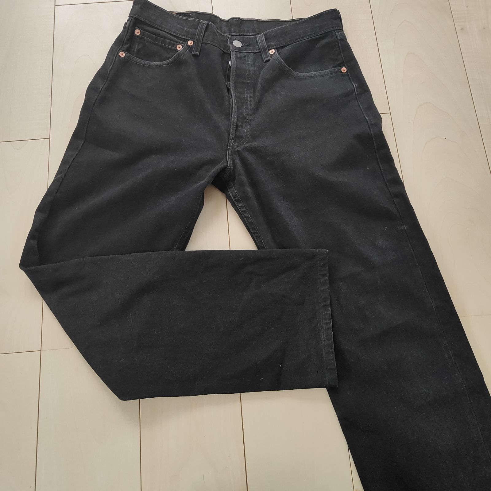 リーバイス501 アメリカ製 LEVIS リーヴァイ・ストラウス LEVI'S 98年製造 刻印553 【サイズ】 32-34 DENIM デニムパンツ ジーンズ JEANS ジーパン 後染めBLACK サルファブラック メンズ 中古 古着