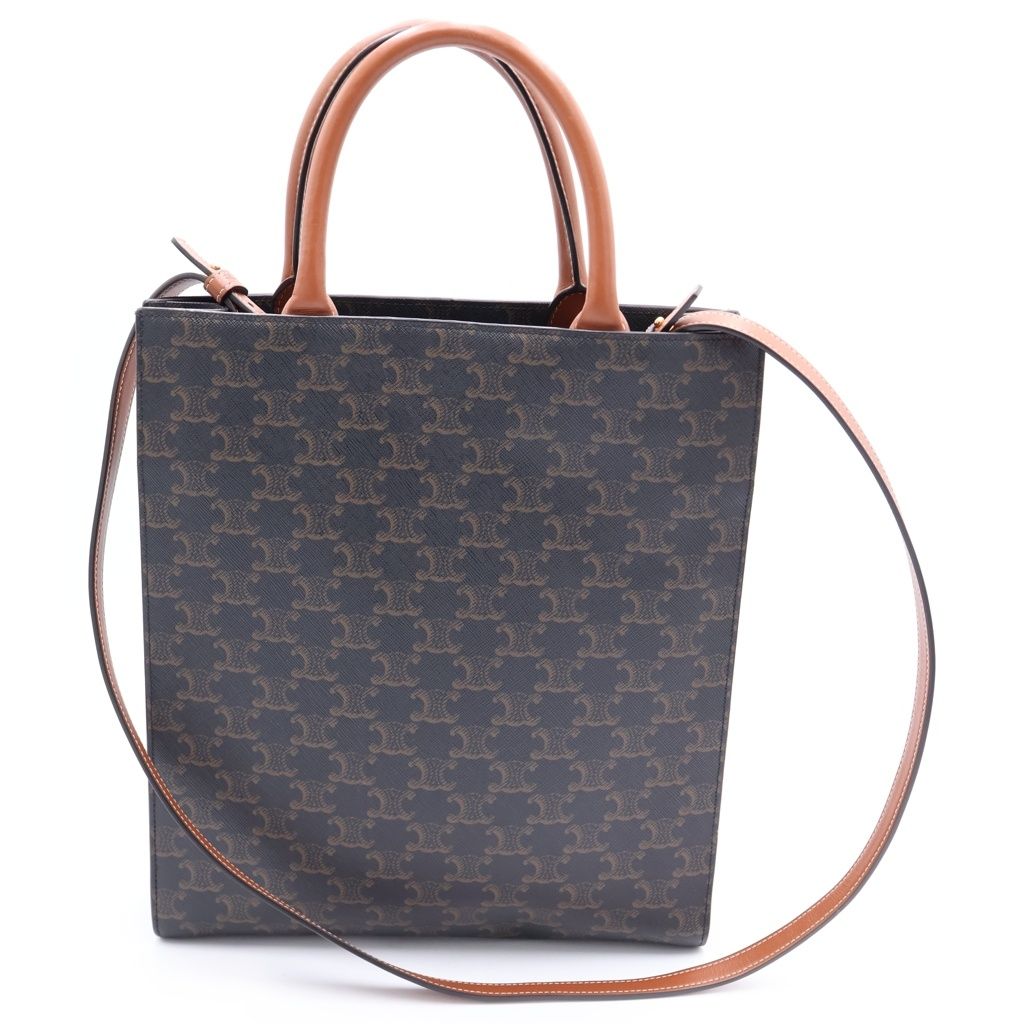 CELINE (セリーヌ) トリオンフ バーティカルカバ スモール PVC レザー 