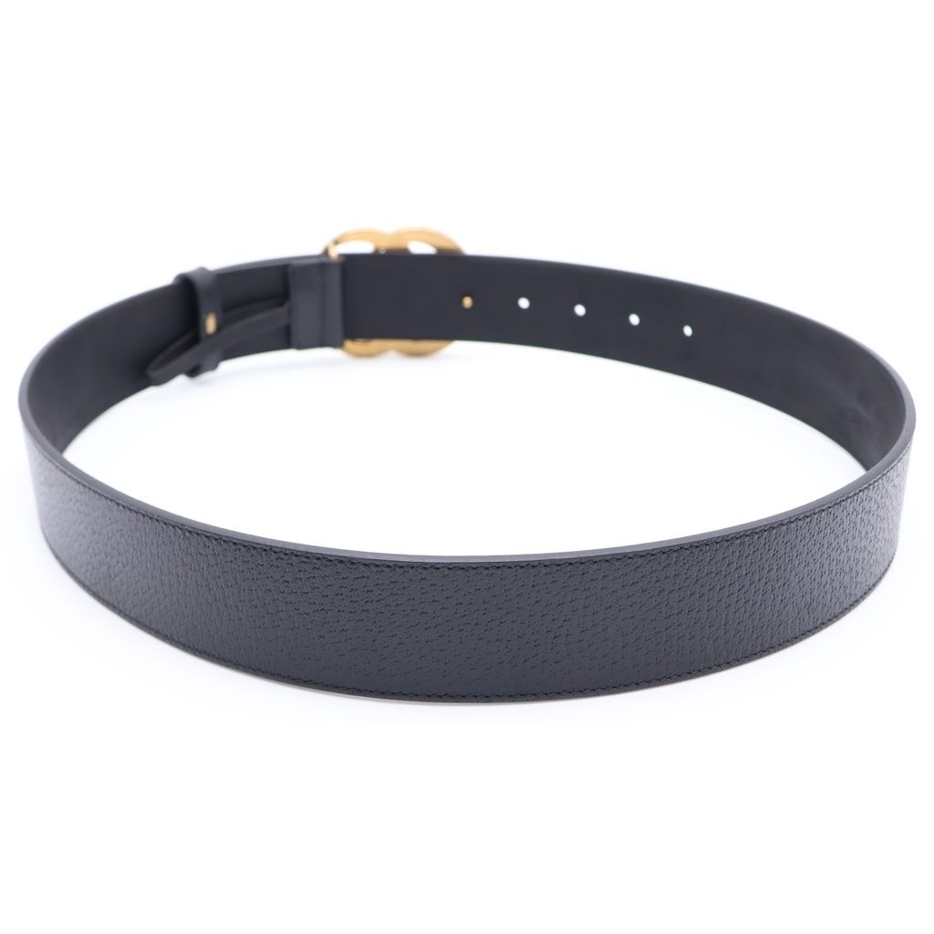 GUCCI (グッチ) GGマーモント レザーベルト ブラック レザー 85/34