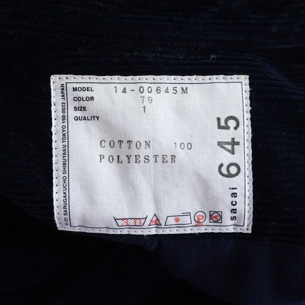 Sacai (サカイ) 14AW コーデュロイ ワンポケット ボタンダウン長袖