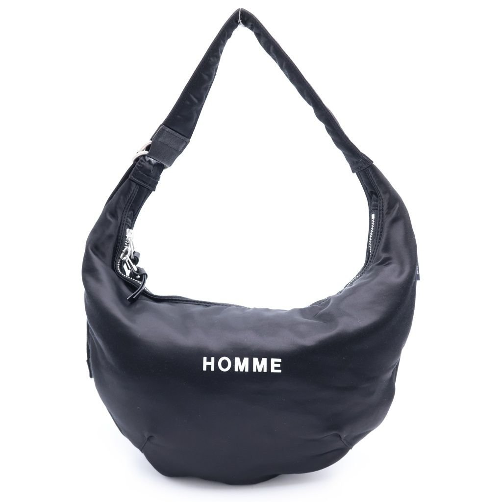 COMME des GARCONS HOMME (コムデギャルソンオム) ロゴプリント ナイロン ショルダーバッグ ブラック HP-K206-051