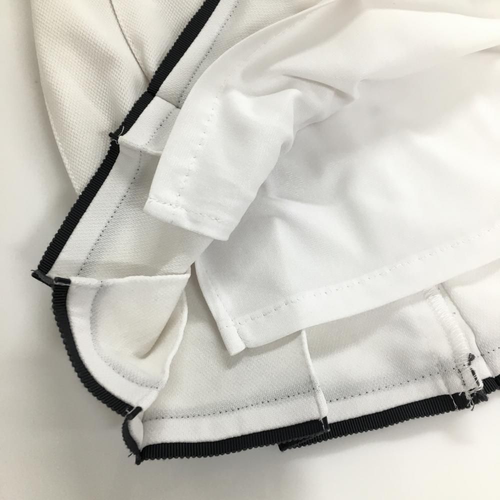 【美品】アルチビオ スカート 白×ネイビー サイドプリーツ 裏地付  レディース 38(M) ゴルフウェア archivio 美品】アルチビオ スカート 白×ネイビー サイドプリーツ 裏地付