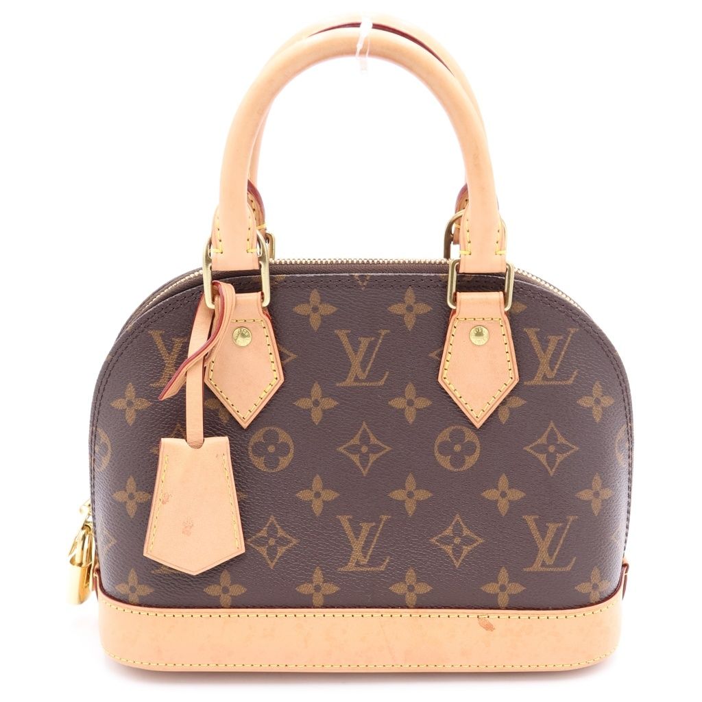 LOUIS VUITTON (ルイヴィトン) モノグラム アルマBB 2WAYバッグ ハンドバッグ ショルダーバッグ ブラウン レザー×PVC M46990 ゴールド金具