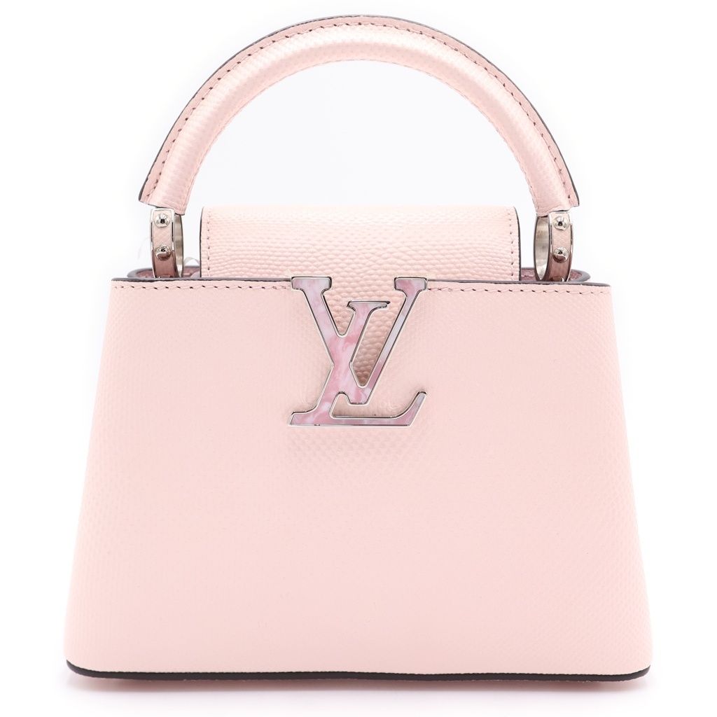 LOUIS VUITTON (ルイヴィトン) カプシーヌミニ マグノリア レザー 2WAY ハンド ショルダーバッグ シルバー金具 ピンク 346,500円