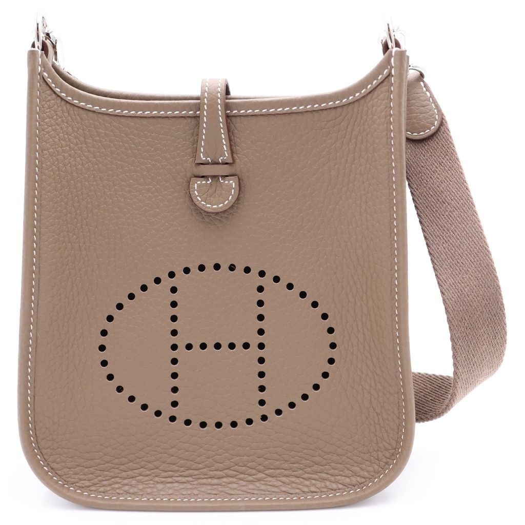 HERMES (エルメス) エブリンTPM エトゥープ ショルダーバッグ グレージュ レザートゴ K刻印 シルバー金具