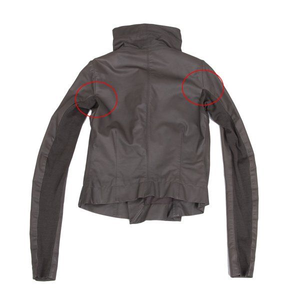 リックオウエンスRick Owens レザーハイネックラップライダース