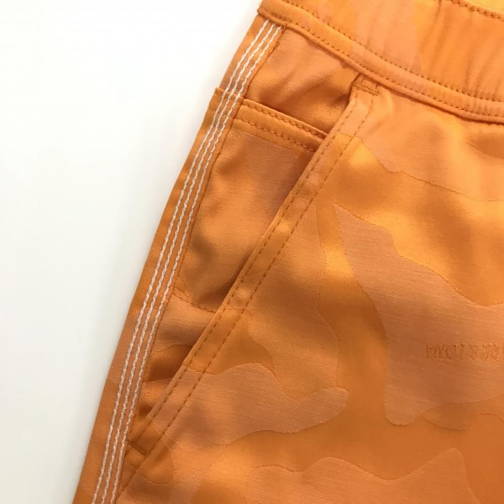 マークアンドロナ ハーフパンツ オレンジ系 カモフラ 迷彩 ストレッチ