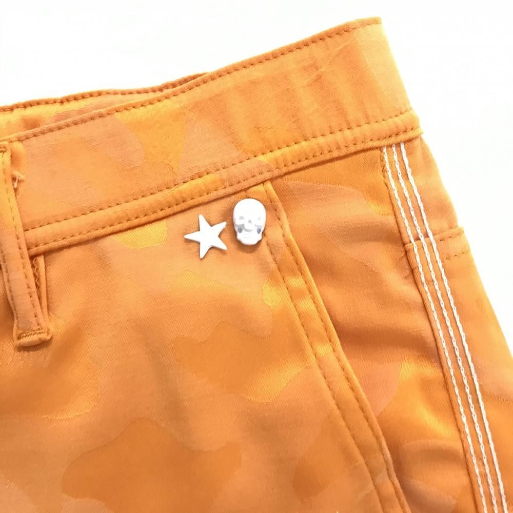 マークアンドロナ ハーフパンツ オレンジ系 カモフラ 迷彩 ストレッチ