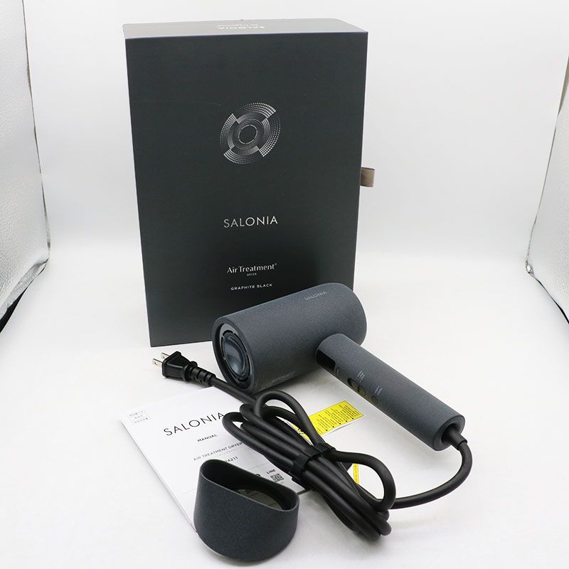 中古美品 サロニア ドライヤー エアリートリートメントヘアドライヤー グラファイトブラック SAL24211BK ER8-07-35 10,500円