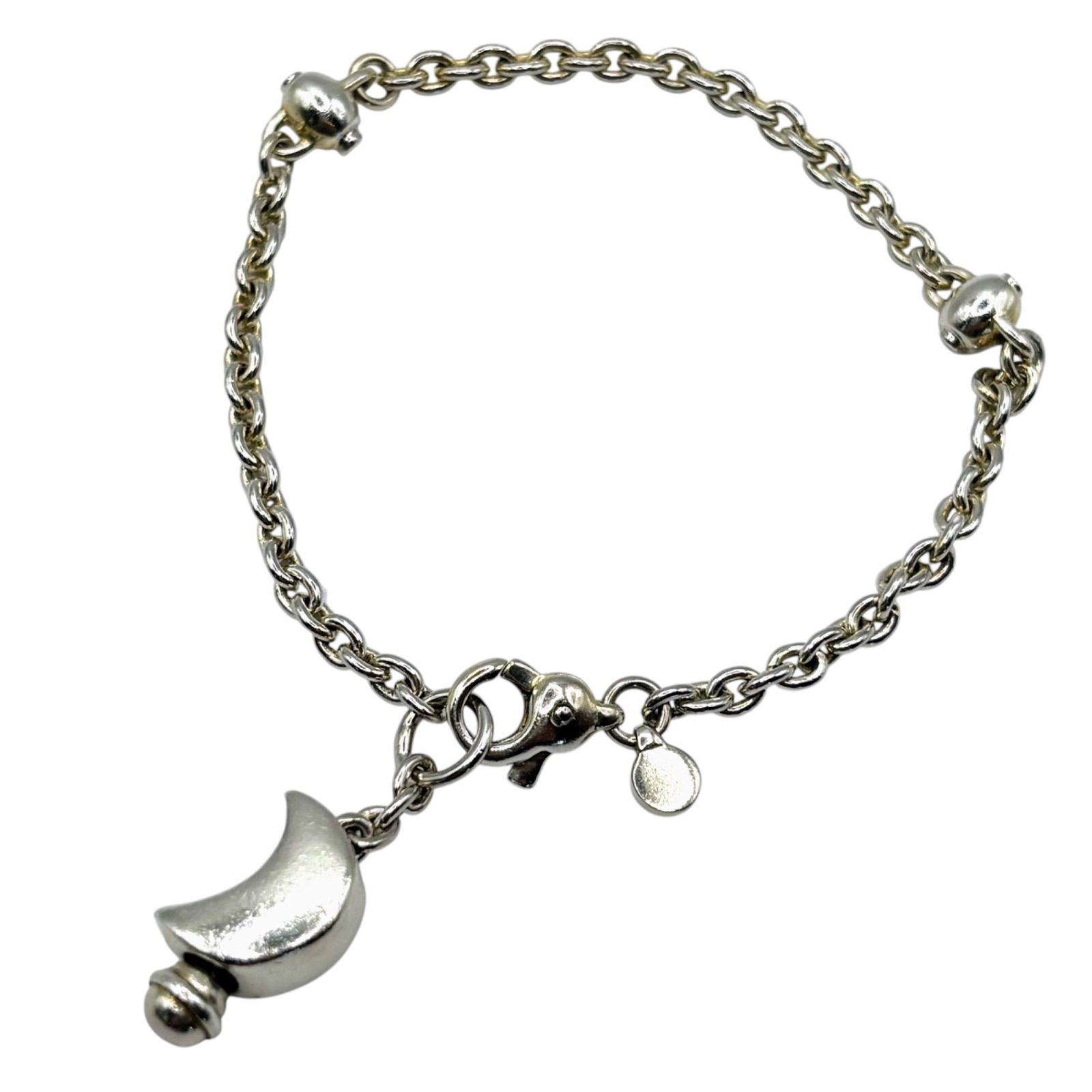 【ヴィンテージ】【希少】 TIFFANY&Co. ティファニー クレセントムーン 三日月 ブレスレット 約18cm バングル シルバー SV925 月モチーフ 【中古】【送料無料】