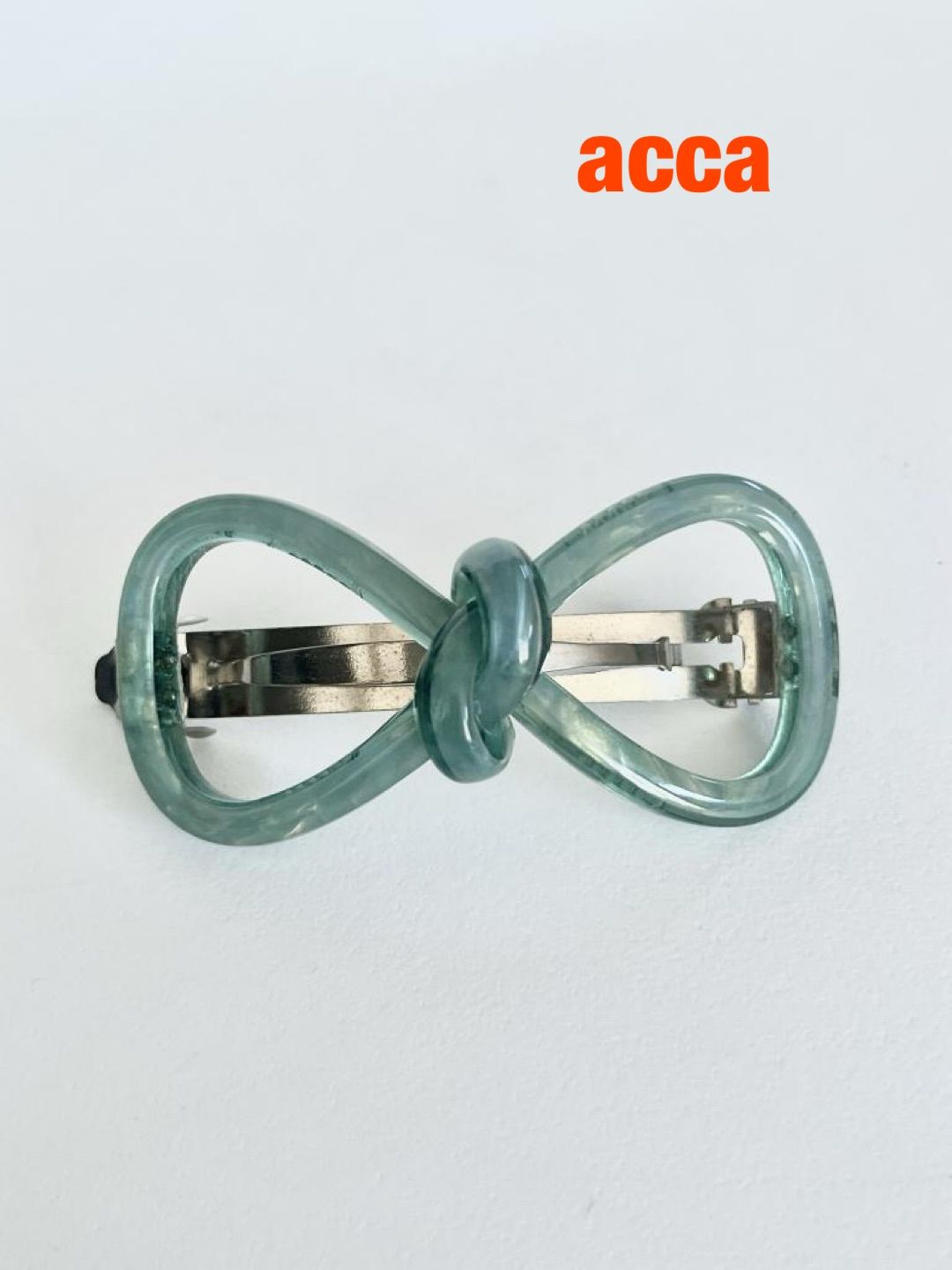 ☆ acca アッカ バレッタ リボン ヘアアクセサリー フランス製 幅7.5