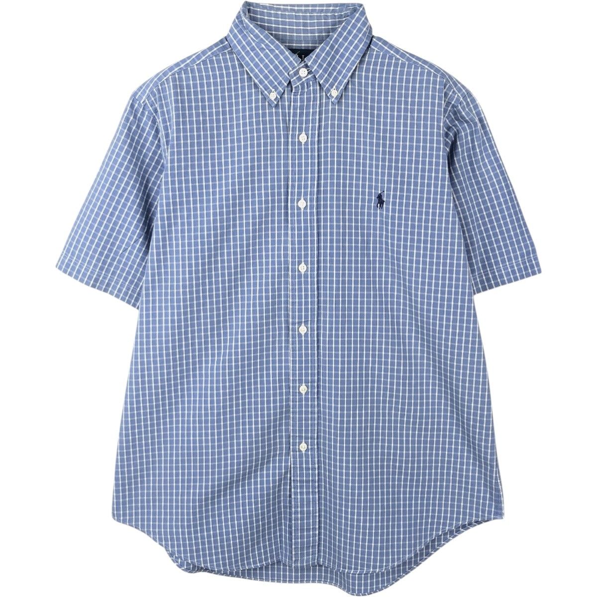 古着 ラルフローレン Ralph Lauren CLASSIC FIT クラシックフィット 半袖 ボタンダウン チェックシャツ メンズM相当/eaa665083 6,688円