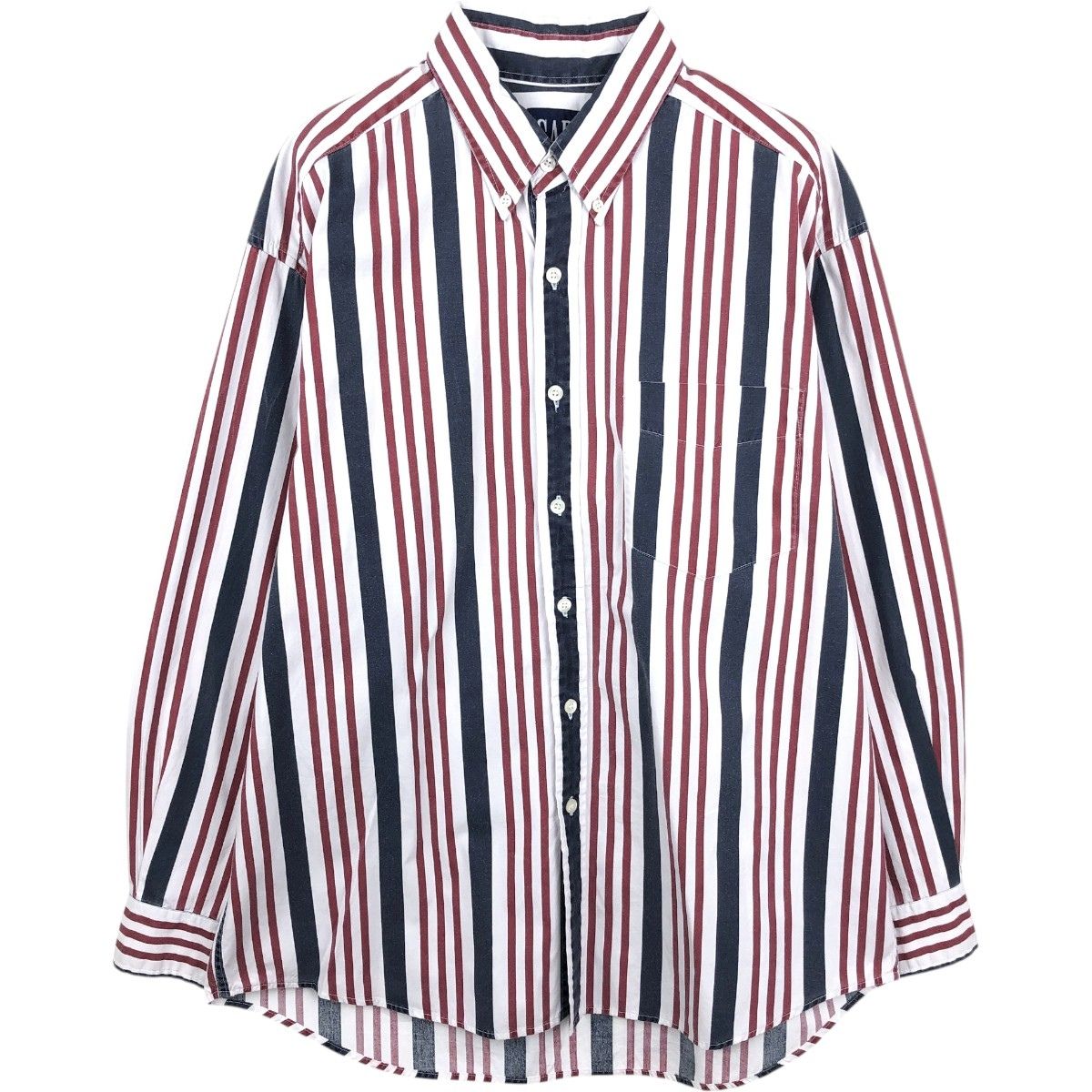 古着 90年代 ギャップ GAP オールドギャップ マルチストライプ 長袖 ボタンダウンストライプシャツ メンズL相当 ヴィンテージ/eaa659942