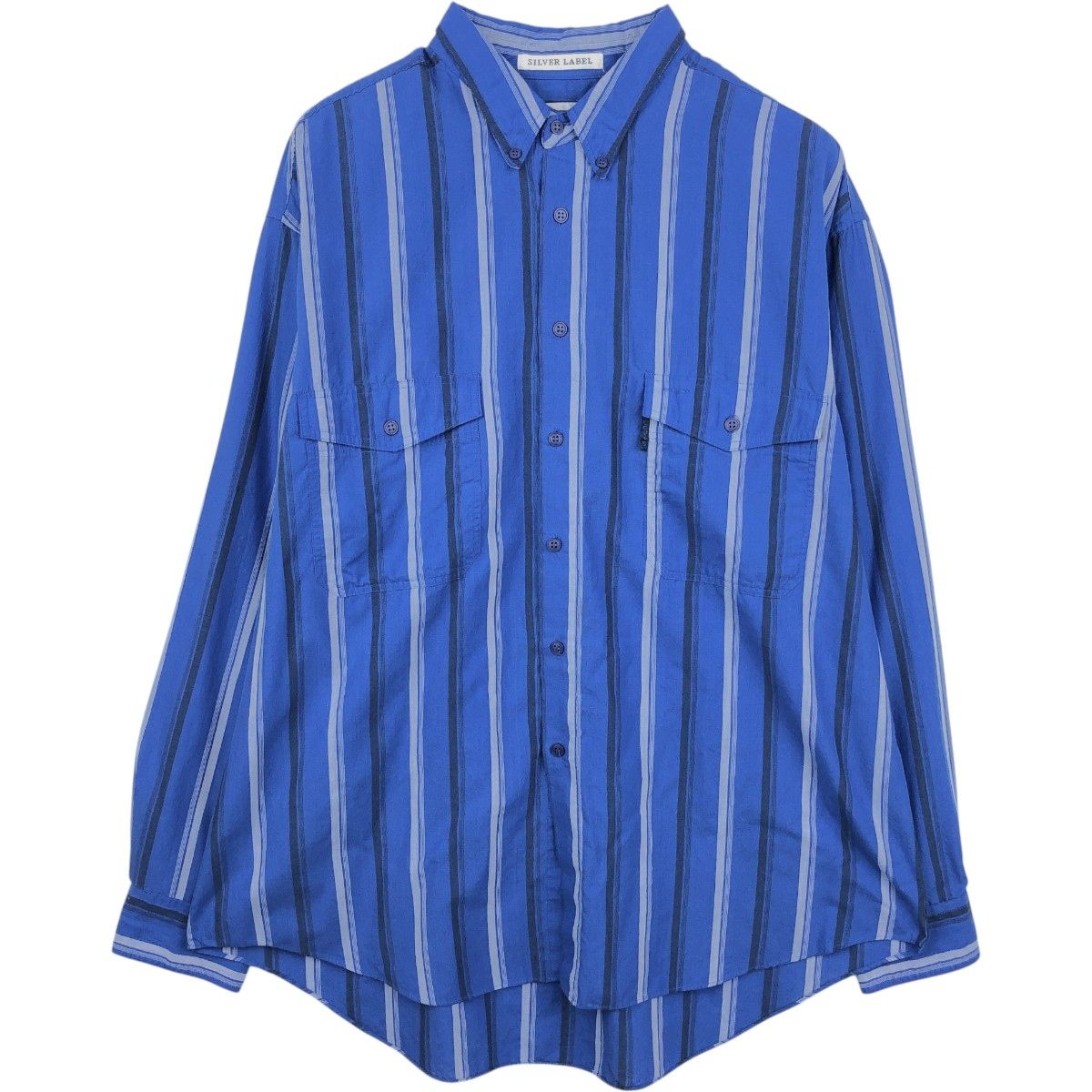 古着 ~90年代 リーバイス Levi's SILVER LABEL マルチストライプ 長袖 ボタンダウンストライプシャツ メンズXL相当/eaa659941