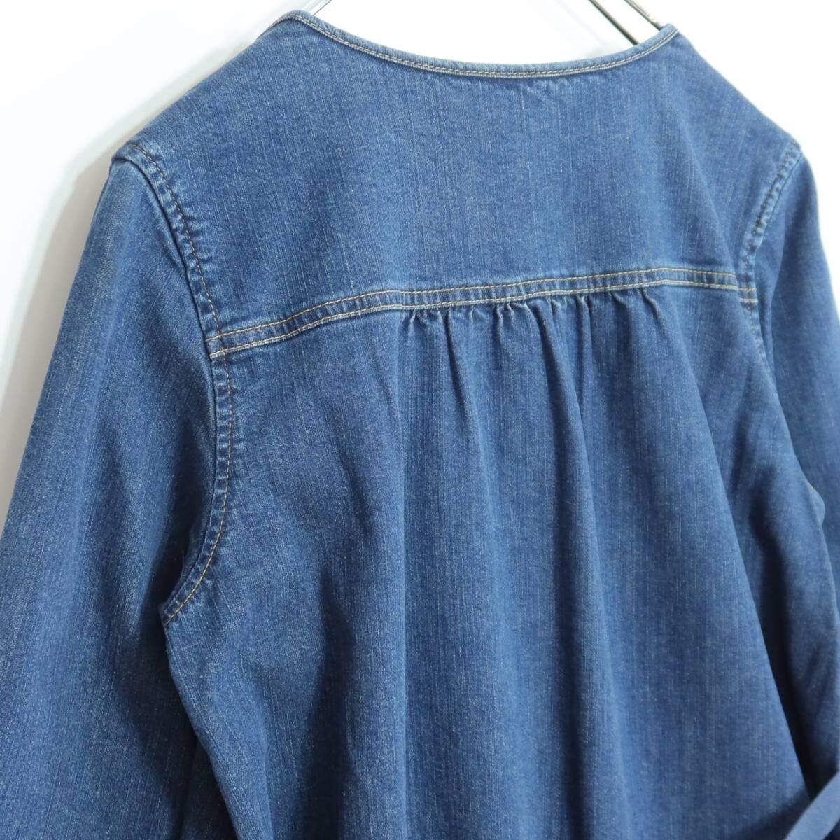 ピンクハウス☆デニムロングワンピース オシャレなコート風デザイン 