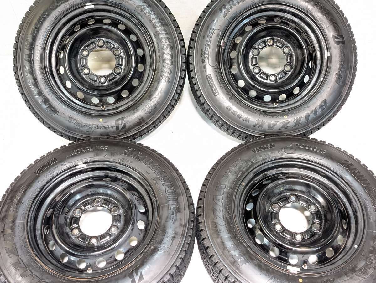 185/75R15 106/104 ブリヂストン ブリザック W989 トヨタ純正 T4 15x6.0 139.7-6穴 中古タイヤ スタッドレスタイヤ ホイールセット 4本セット w15260711069 42,770円