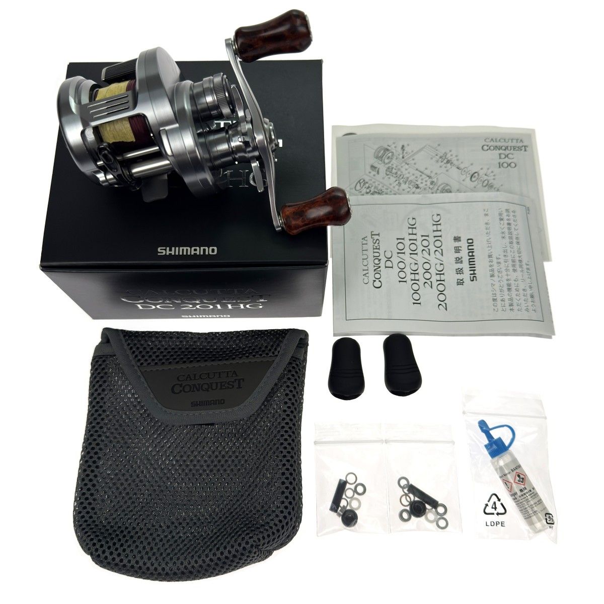 SHIMANO シマノ 20 カルカッタ コンクエスト DC 201HG(左) 04040 ハンドルノブ変更