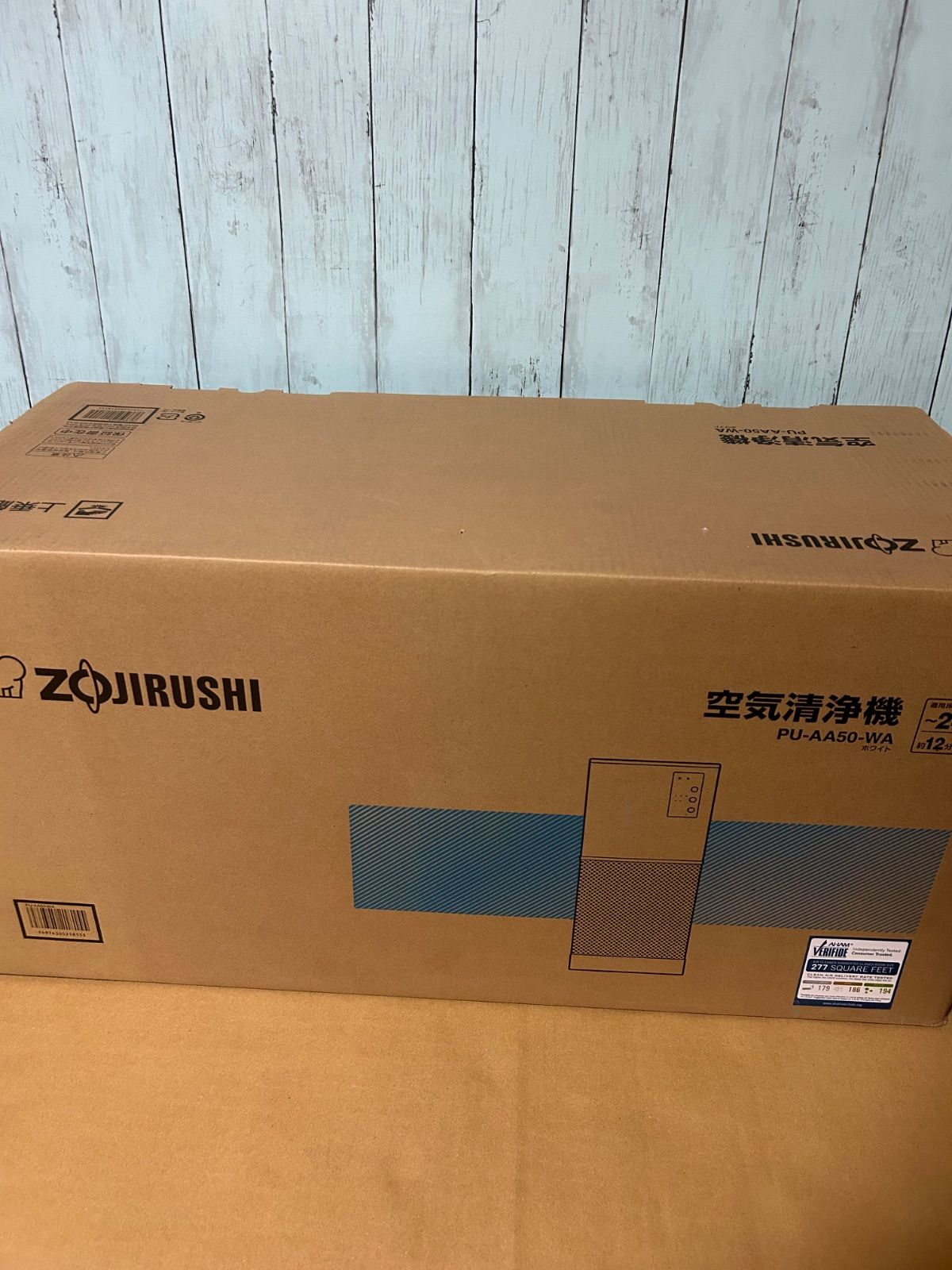 新品】象印空気清浄機 ホワイト PU-AA50-WA [適用畳数：24畳 /PM2.5