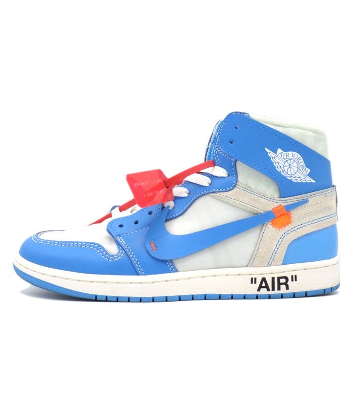 ナイキ NIKE × オフホワイト OFF WHITE 【 AIR JORDAN 1 RETRO HIGH OG UNC Dark Powder Blue AQ0818 148 】 エア ジョーダン 1 UNC スニーカー f31904